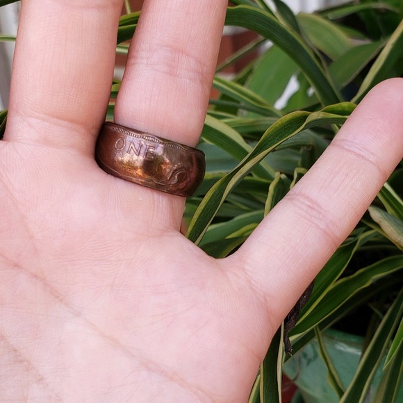 Handcrafted Coin Ring | British One Penny 1937 - Picture 3 of 14